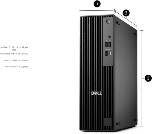 Vista 5 de Dell Escritorio empresarial Pro Slim QCS1250, nueva versión OptiPlex, Intel Core i7-14700 (20 núcleos, 28 hilos), 32 GB DDR5 RAM, 1 TB PCIe SSD