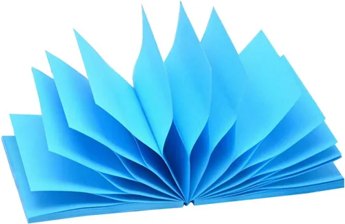 Vista 2 de Early Buy Notas adhesivas emergentes de 3x3, recargas de notas autoadhesivas de color sólido, 6 blocs, 100 hojas/bloc (Azul) Diseño recargable