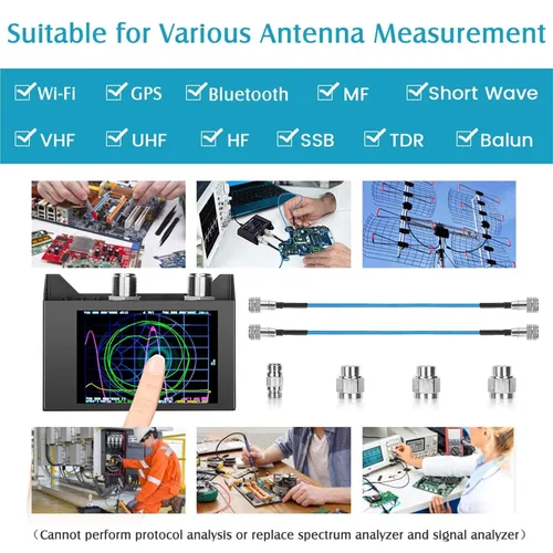 Vista 4 de Network Analyzer, Vector Network Analyzer 4.0 Inch Screen 50kHz-3GHz NanoVNA