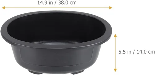 Vista 2 de Veemoon 2 macetas de plástico para jardinería, ovaladas, macetas de cactus, macetas reutilizables, adecuadas para viveros, jardines y balcones