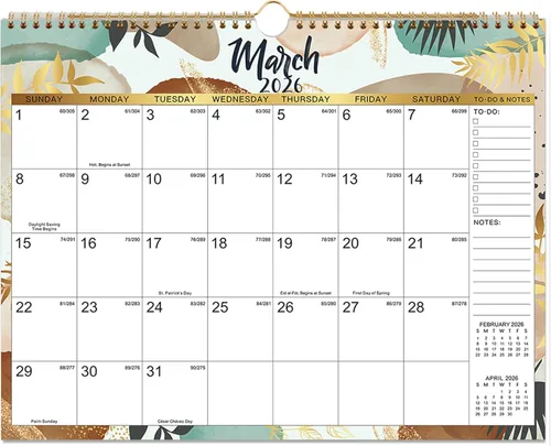 Vista 8 de Calendario de pared 2026 – 11 x 8.5 pulgadas, calendario 2026, calendario mensual de pared 2026 de enero de 2026 a diciembre de 2026, calendario