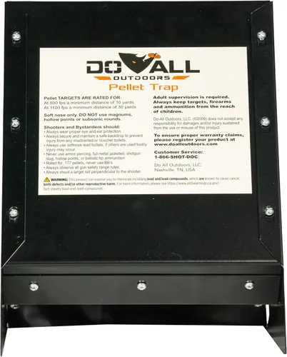 Vista 6 de Do-All Outdoors Air Strike Pellet Trap Shooting Target Rated for 800fps Airgun, Black