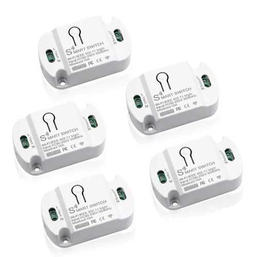 Vista 7 de Interruptor inteligente WiFi - Interruptor temporizador de automatización del hogar inteligente Tuya, compatible con control remoto de 433 Mhz