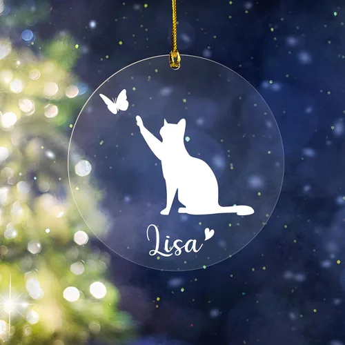 Vista 69 de Adorno Conmemorativo Personalizado para Gatos - Regalos de Condolencia para la Pérdida de Gatos, Regalos Conmemorativos para Gatos, Adornos