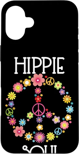 Vista 23 de Hippie Soul Flower Power Floral Peace Sign 60s 70s Gift Case for iPhone 17