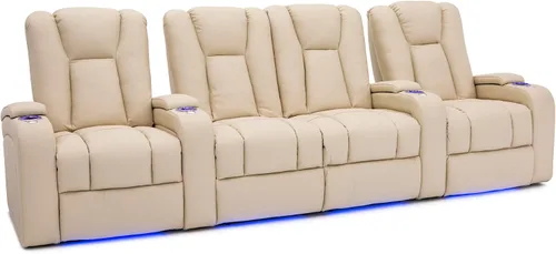 Vista 8 de Seatcraft Serenity - Asiento de cine en casa, fila negra de 3 Negro