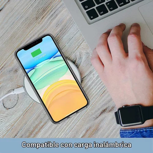 Vista 6 de RANZ Compatible con Funda para iPhone 13, Serie Anti-Arañazos y a los Golpes, Carcasa Protectora de PC+ TPU Transparente para iPhone 13