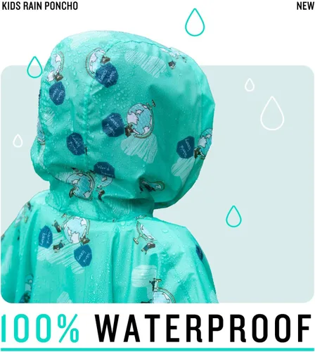 Vista 5 de Chaqueta ligera de poncho de lluvia para niños, impermeable, abrigo impermeable