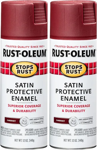 Vista 115 de Rust-Oleum 7776830 - Pintura en aerosol para prevención del óxido, 12 onzas, negro plano Negro (Flat Black)