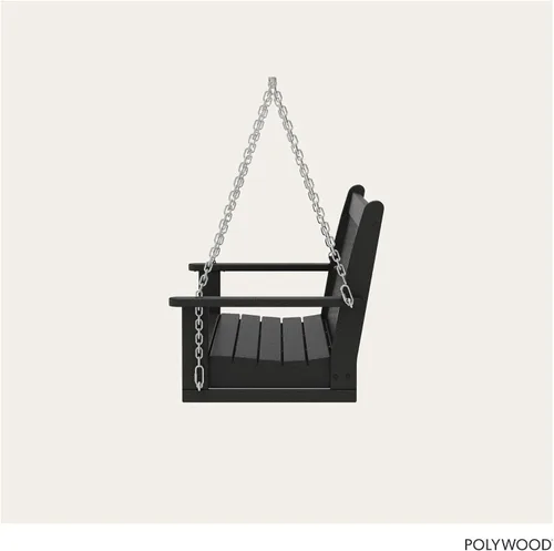 Vista 6 de POLYWOOD GNS60BL Vineyard - Columpio para exteriores de 60 pulgadas, color negro