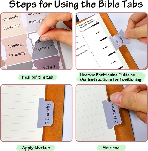 Vista 5 de DazSpirit 12 resaltadores de gel bíblico brillantes que no se corren y 5 bolígrafos con 90 pestañas laminadas de la Biblia, kit de diario bíblico
