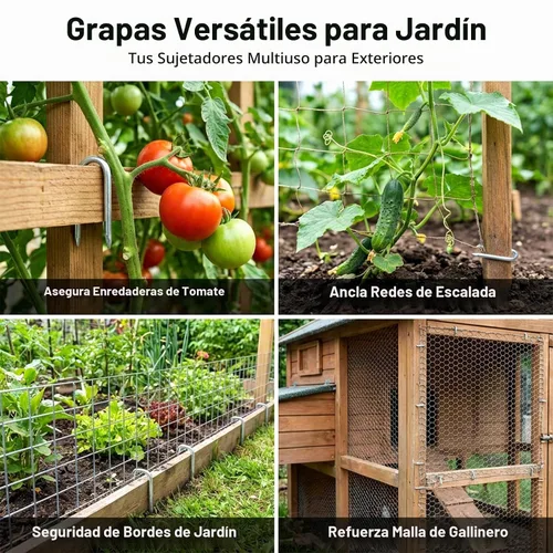 Vista 7 de Sukh - 210 grapas de valla en U, clavos resistentes para cercas de alambre