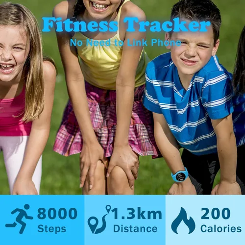 Vista 4 de Reloj deportivo digital para niñas y niños, monitor de actividad física con reloj despertador, cronómetro, relojes impermeables sin aplicación