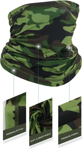 Vista 4 de 7 piezas de polaina para el cuello, protección solar, bufanda transpirable para hombres y mujeres, ropa de cuello para actividades al aire libre