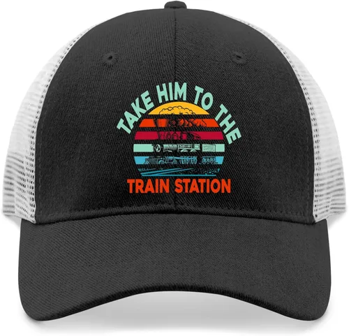 Vista 9 de devor Dad Hat Take Him to The Train Station Baseball Caps for Men Funny Baseball Caps Adjustable