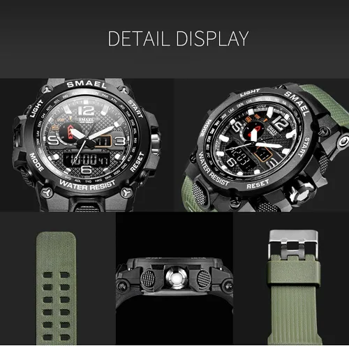 Vista 6 de Fashion Mens Watches LED Sport Waterproof Top Luxury Brand Digital Male Quartz Wrist Watch