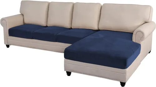 Vista 47 de Funda de sofá seccional de 3 piezas para sofá seccional en forma de L, protector elástico de muebles para sofá seccional izquierdo o derecho