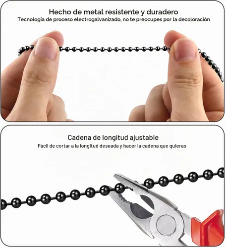 Vista 3 de Paquete de 2 Extensores de Cadena de Ventilador de Techo de Madera Negra, 12 pulgadas Extensión Decorativa de Tiradores de Cadena de Ventilador Negro
