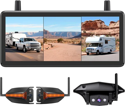 Vista 7 de AUTO-VOX Cámara inalámbrica de respaldo para autocaravana: Instalación Plug and Play de 30 minutos, pantalla completa de 7.2 pulgadas 1080P