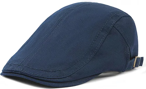 Vista 10 de Gorras planas para hombre, boina de conducción, boina de periódico, sombrero de hiedra de algodón
