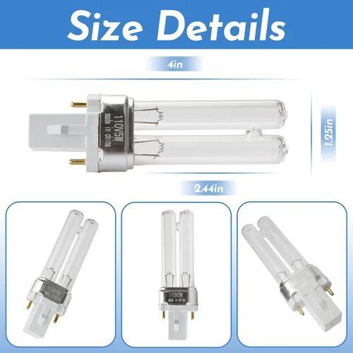 Vista 2 de ANTOBLE Lámpara de repuesto UVC de 5 W, filtro de estanque, compatible con bomba y filtro de estanque 5 en 1 Pennington Aquagarden Inpond 5 en 1