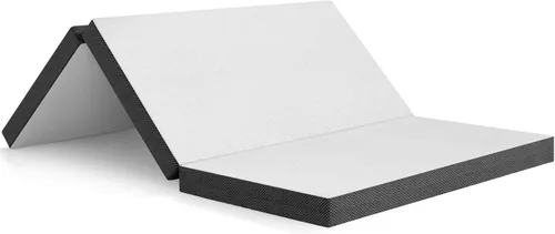 Vista 11 de BLKMTY Colchón plegable de 3 pulgadas, tamaño individual, colchón de espuma viscoelástica de triple pliegue, transpirable, con funda lavable