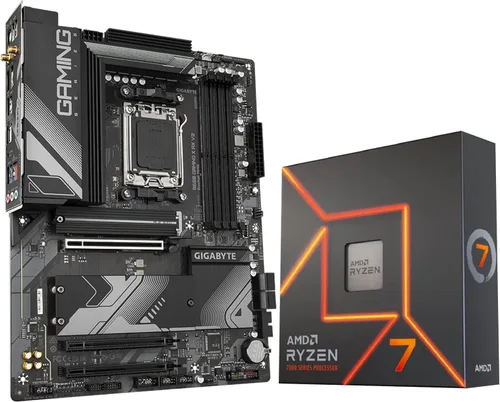Vista 8 de Micro Center AMD Ryzen 7 7700X Procesador de CPU con placa base GIGABYTE B850 Gaming WIFI6 (ATX, DDR5, 3X M.2, PCIe 5.0, USB-C, WIFI6)