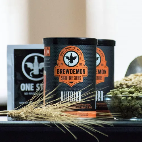 Vista 3 de Kit de recetas de cerveza Twisted Monk Witbier de 2 galones. Hace un lote de cerveza artesanal elaborada con 4.6% ABV