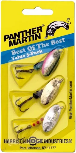 Vista 2 de Panther Martin Señuelos de pesca 3-Pack El mejor atrapapescados de todos los tiempos Señuelos giratorios mundialmente famosos en kit de valor