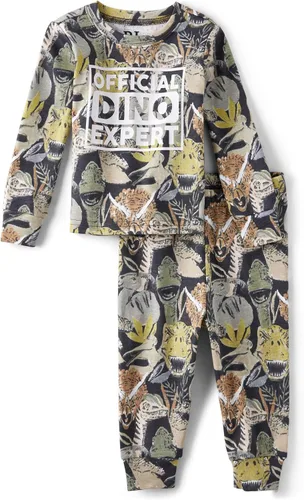 Vista 5 de The Children's Place - Conjunto de pijama de manga larga con botones para bebé niño, ajustado, 100% algodón, 2 piezas