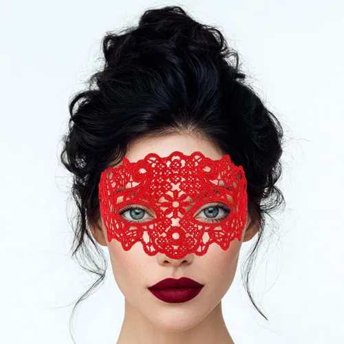 Vista 8 de Nicute Máscara de encaje para mascarada, máscaras negras de Halloween, máscara veneciana de fiesta para mujer Negro