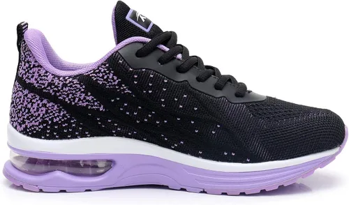 Vista 3 de GANNOU - Zapatos deportivos para mujer, tenis de moda para el gimnasio, correr, tenis y acondicionamiento físico, tallas 5.5-10 de EE.UU.