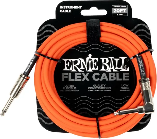 Vista 8 de Ernie Ball - Cable de instrumento flex recto/recto 10 pies - Negro (P06434)