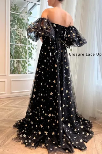 Vista 2 de Eightale Vestidos largos de tul para baile de graduación, vestidos de fiesta de noche formales con brillantes y brillantes
