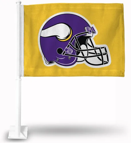 Vista 11 de Rico Industries NFL Double Sided Car Flag - 16" x 19" - Strong Pole That Hooks onto Car/Truck/Automobile