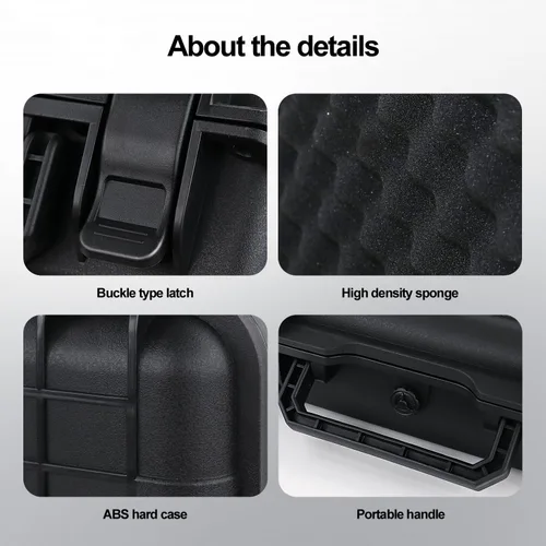 Vista 3 de OSMO - Funda rígida de bolsillo 3, almacenamiento portátil multifuncional para DJI Pocket 3 Creator Combo accesorios de cámara, impermeable, negro