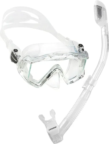 Vista 15 de Cressi Panoramic Wide View Mask & Dry Snorkel Kit for Snorkeling, Scuba Diving - Pano 3 & Supernova Dry: Designed in Italy