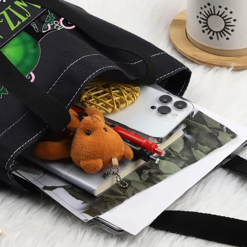 Vista 5 de LEVLO Witch Musical Tote Bag Witch Fans Defy Gravity Musical Witch Shoulder Bag