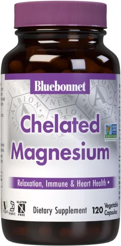 Vista 11 de Bluebonnet Nutrition Albion Magnesio Quelado Tamponado 200 mg, Óxido de Magnesio, Alivio del Estrés, Vegano, Sin OGM, Sin Gluten, Sin Soja, Sin