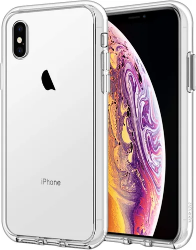 Vista 8 de JETech - Carcasa para iPhone Xs y iPhone X, no se pone amarilla, color negro Shockproof Protection, Scratch Resistant Hard PC Back, Durable