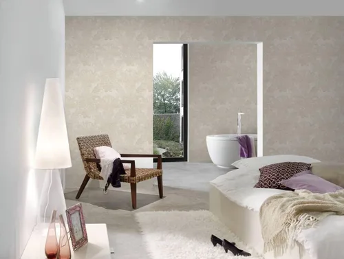 Vista 5 de CONCORD WALLCOVERINGS ™ Papel pintado moderno con textura, barroco, clásico, adorno, pared de vinilo decorativo, crema, blanco, 21 pulgadas x 33