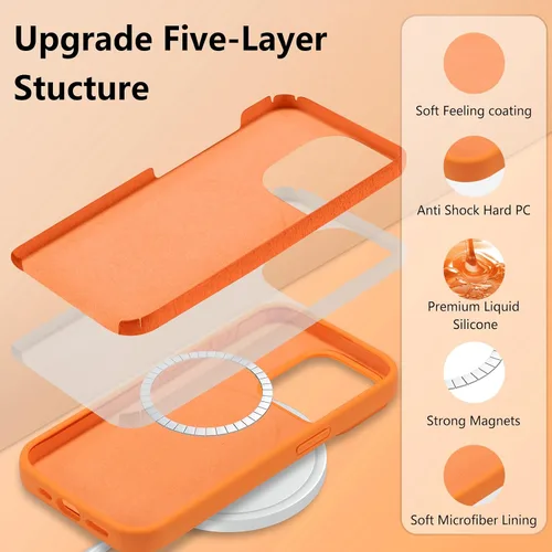 Vista 119 de Funda magnética de silicona para iPhone 13 Pro, color blanco antiguo [Compatible con Magsafe] [Forro de microfibra suave antiarañazos], funda