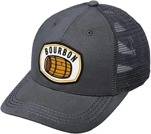 Vista 7 de ScarvesMe Gorra de béisbol unisex con parche bordado Bourbon de malla Tucker