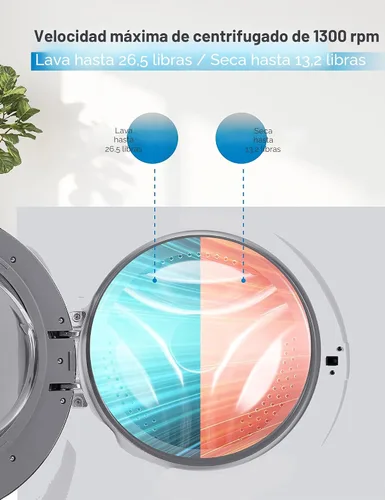 Vista 6 de BLACK+DECKER Combo de lavadora y secadora, 2.7 pies cúbicos Todo en uno con pantalla LED y 16 ciclos 2.7 Cu. Ft. All In One Washer and Dryer with