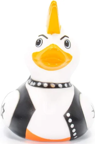 Vista 3 de Rock Idol - Juguete de baño de pato de goma de Bud Duck Elegante embalaje de regalo - "Rock the tub of love!" Seguro para niños Coleccionable
