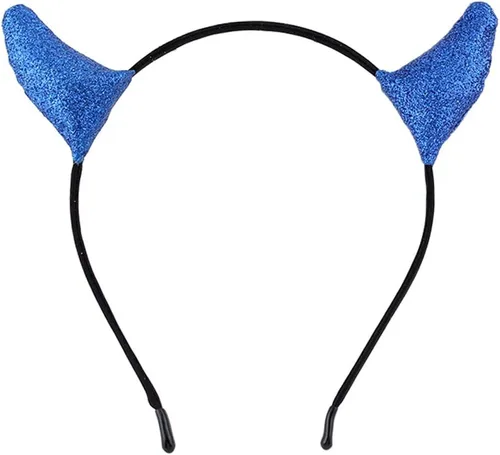 Vista 19 de Merroyal - Diadema con cuernos brillantes de diablo, ideal como accesorio de disfraces y cosplays