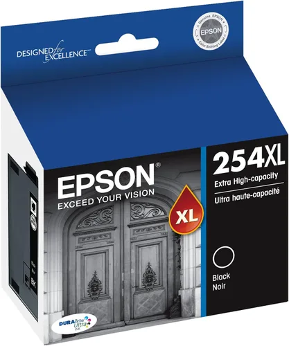 Vista 3 de Epson DURABrite Ultra 254XL - Cartucho de tinta de alta capacidad, negro (T254XL120) y EPSON T252 DURABrite Ultra Ink de capacidad estándar