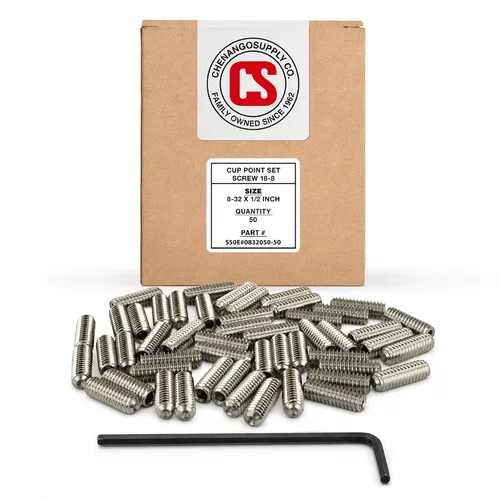 Vista 10 de Chenango Supply 8-32 x 1 Tornillos de acero inoxidable con punta de copa