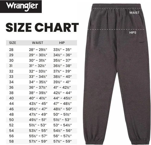 Vista 6 de Wrangler Pantalones deportivos para hombre, regulares, grandes y altos, de forro polar, pantalones deportivos con bolsillos