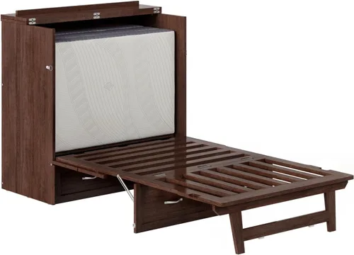 Vista 13 de AFI, Northfield Murphy Bed - Baúl de cama Twin XL con colchón de 6", cajón de almacenamiento y cargador USB integrado, ámbar quemado Amarillo ámbar